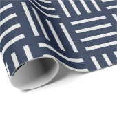 キューブの青い白のパタミニマルーン ラッピングペーパー (ロールコーナー)