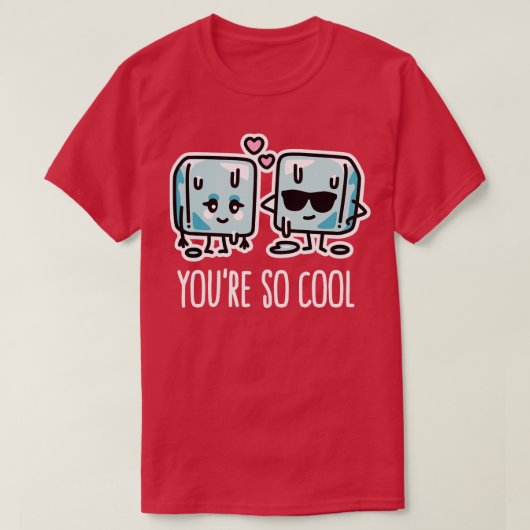 キューブアイスクール愛好家のかわいいカップル Tシャツ (デザイン正面)