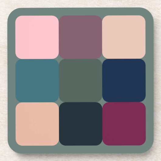 キューブカラフル コースター (正面)