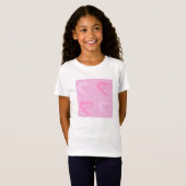 キューブハート ピンクTシャツ Tシャツ (正面フル)