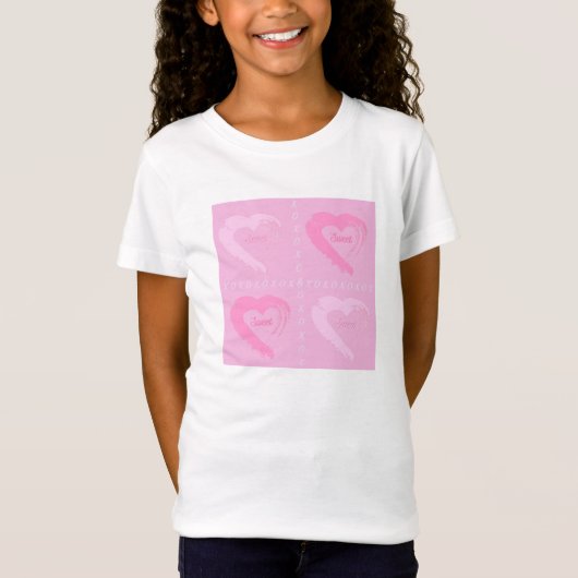 キューブハート ピンクTシャツ Tシャツ (正面)