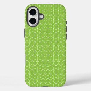 キューブパターンで現代の目の錯覚を探求しよう iPhone 16 PLUSケース