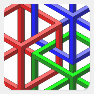 キューブ不可能なジオメトリの光学的イリュージョン スクエアシール