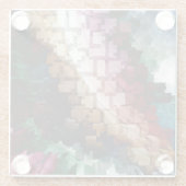 キューブ中心のダークウィンド ガラスコースター (裏面)