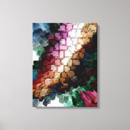 キューブ中心のダークウィンド キャンバスプリント