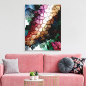 キューブ中心のダークウィンド キャンバスプリント (インサイチュ (リビング))