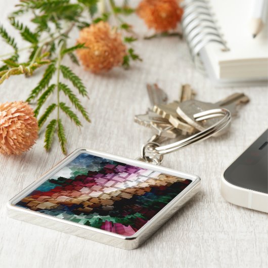 キューブ中心のダークウィンド キーホルダー (側面)