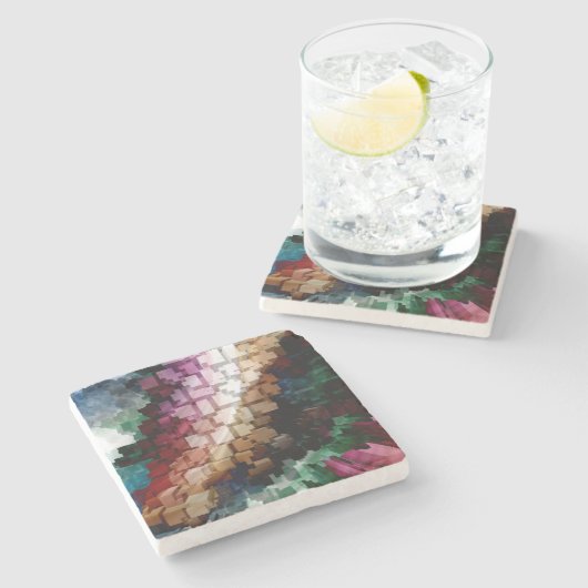 キューブ中心のダークウィンド ストーンコースター (横)