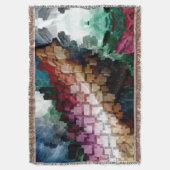 キューブ中心のダークウィンド スローブランケット (正面縦)