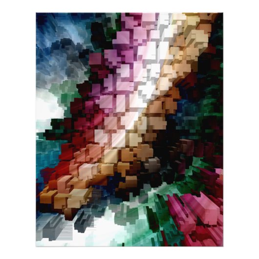 キューブ中心のダークウィンド フォトプリント            (正面)