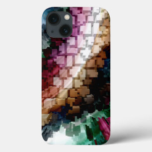 キューブ中心のダークウィンド iPhone 13ケース