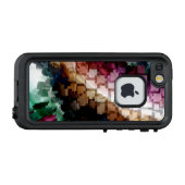 キューブ中心のダークウィンド LifeProof iPhoneケース (裏面横)