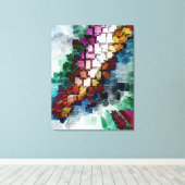 キューブ中心 キャンバスプリント (インサイチュ (ウッドフロア))