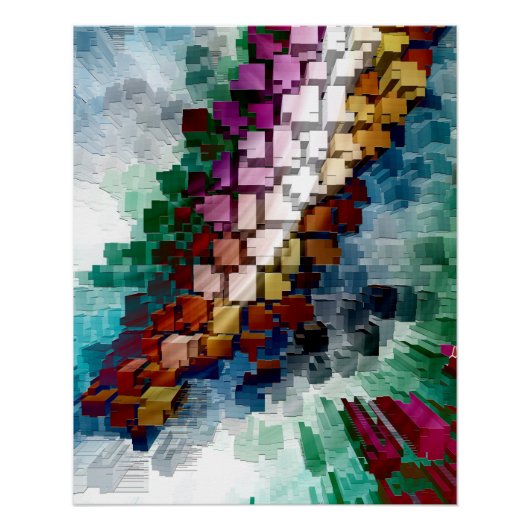 キューブ中心 ポスター (正面)