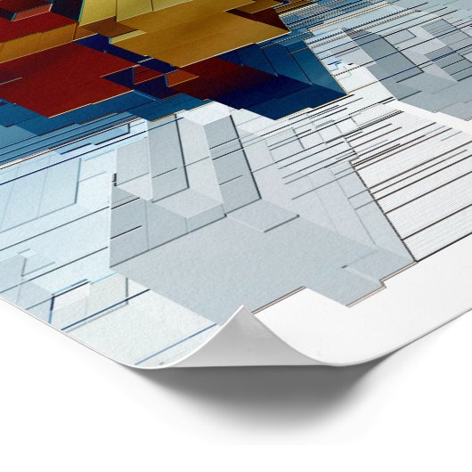 キューブ中心 ポスター (角)