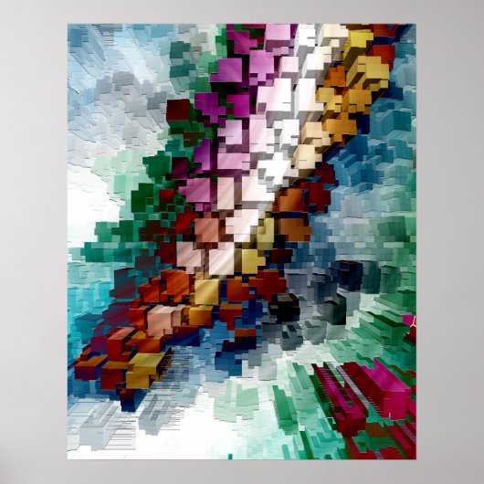 キューブ中心 ポスター (正面)