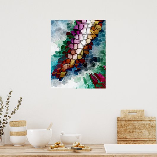 キューブ中心 ポスター (キッチン)