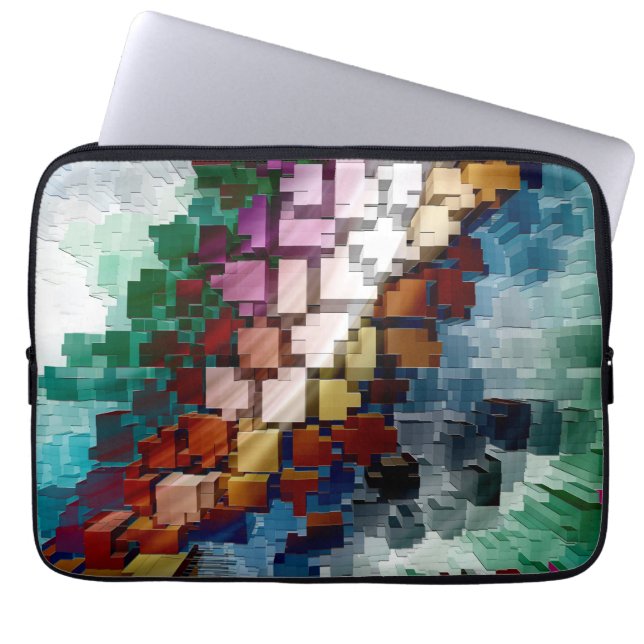 キューブ中心 ラップトップスリーブ (正面)