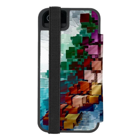 キューブ中心 INCIPIO iPhoneウォレットケース (フォリオ裏面)