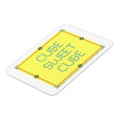 キューブ甘いキューブ |職場のユーモア マグネット (左側)