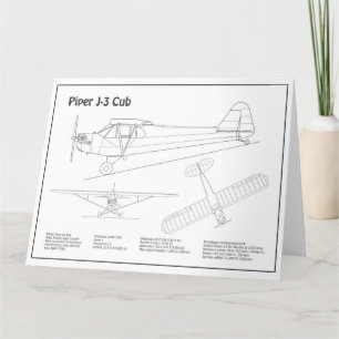 キューブ飛行機 - 飛行機の青写真計画 BD サンキューカード