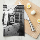 キューブ魔法とモンスター キッチンタオル (四つ折り)