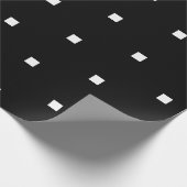 キューブ黒と白のパターエレガントン ラッピングペーパー (角)