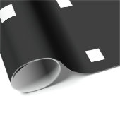 キューブ黒と白のパターエレガントン ラッピングペーパー (ロールコーナー)