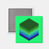 キューブ3Dパターンのキューブ マグネット (正面/裏面)