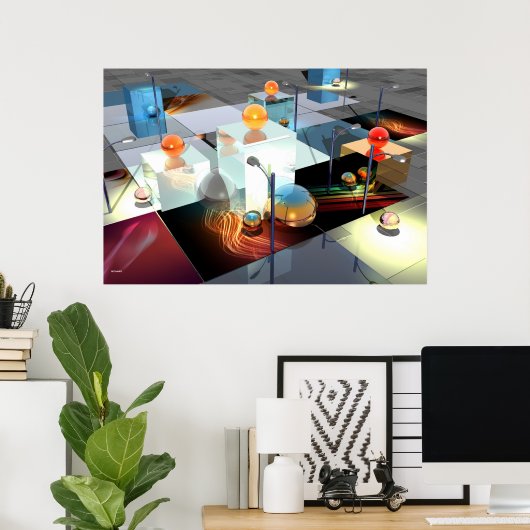 キューブ ポスター (ホームオフィス)