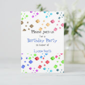 キューブ 誕生日 インビテーション (スタンド正面)