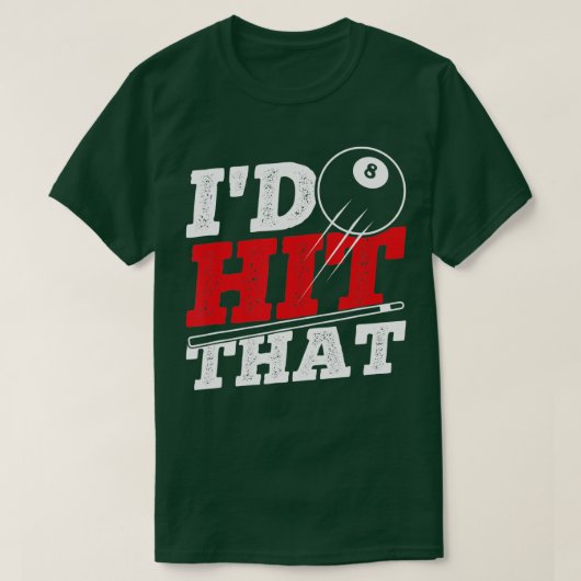 キュープールビリヤードのIdヒット Tシャツ (デザイン正面)