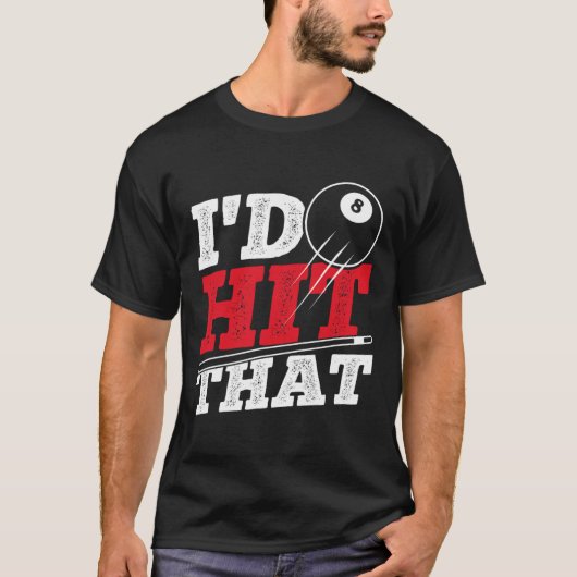 キュープールビリヤードのIdヒット Tシャツ (正面)