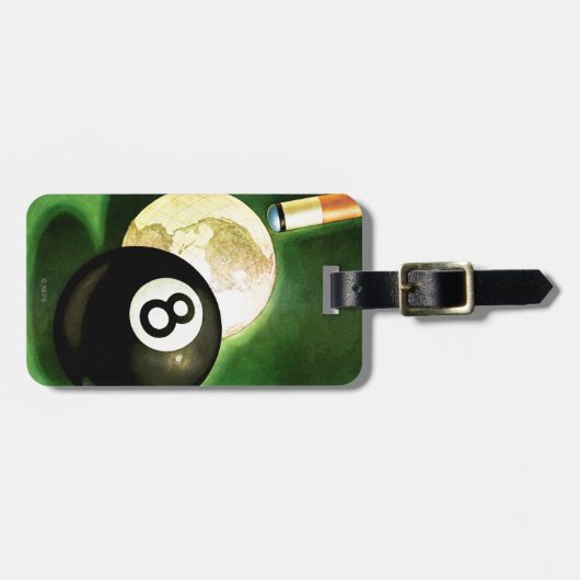 キューボールとしてワールド ラゲッジタグ (正面横)