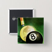 キューボールとしてワールド 缶バッジ (正面&裏面)