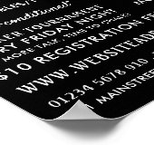 キューボール、プールクラブ、スヌーカークラブ広告ズ ポスター (角)