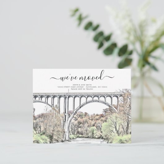 キューヤホガバレー引越し案内はがき 案内ポストカード (スタンド正面)