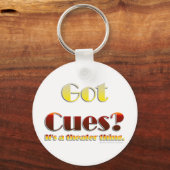 キュー得ー？(文字のみ) キーホルダー (正面)