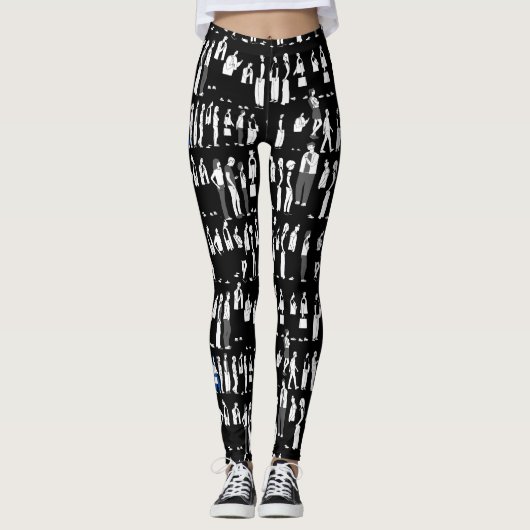 キュー、より多くのキューWented.Black BG レギンス (正面)