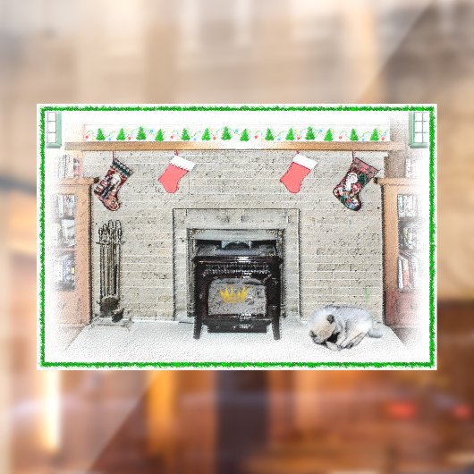 キョンドクリスマスの子犬バイフィレス絵画ズ ウィンドウサイン (シート2)