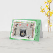 キョンドクリスマスの子犬バイフィレス絵画ズ カード (黄色い花)