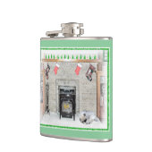 キョンドクリスマスの子犬バイフィレス絵画ズ フラスク (左)