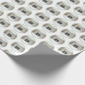 キョンドクリスマスの子犬バイフィレス絵画ズ ラッピングペーパー (角)