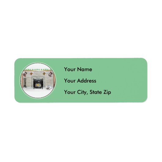 キョンドクリスマスの子犬バイフィレス絵画ズ ラベル (正面)