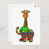 キラおもしろいフの遊ボンゴドラム ポストカード (正面/裏面)