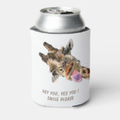 キラおもしろいフクーラーボックススマイル-カスタム文字 缶クーラー (缶裏面)