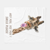 キラおもしろいフフリースブランケット フリースブランケット (正面(横))