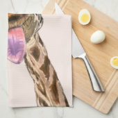 キラよくはしゃぐフおもしろいキッチンタオル キッチンタオル (四つ折り)