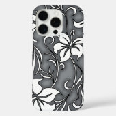 キラウアハイビスカスハワイアンフローラグレイ Case-Mate iPhoneケース (裏面)