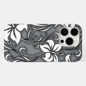 キラウアハイビスカスハワイアンフローラグレイ Case-Mate iPhoneケース (裏面 (横))